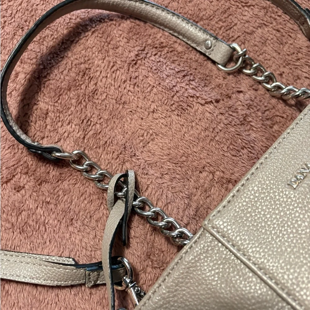Dana Buchman Beige Leather Shoulder Bag NWOT - Picture 9 of 9